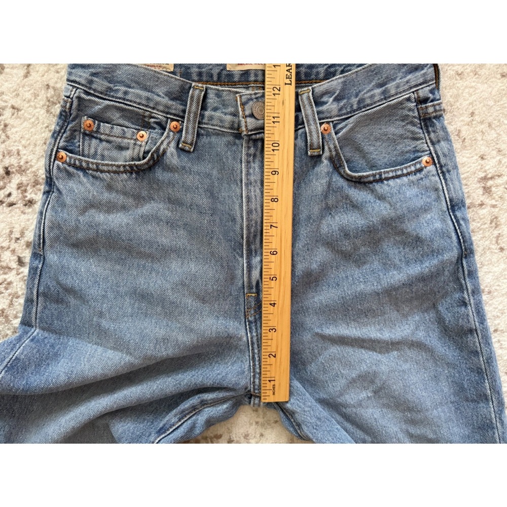 Levi's Jeans Women Size 26 Blue Ribcage Wide Leg High Rise Denim Skater Pants - Picture 6 of 10